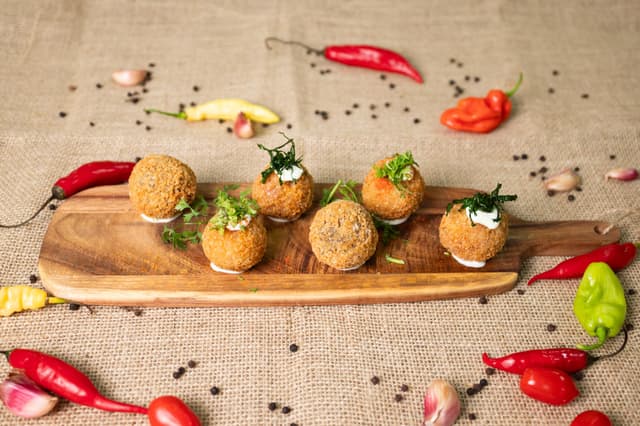 Trinca de ouro Trio de croquetes